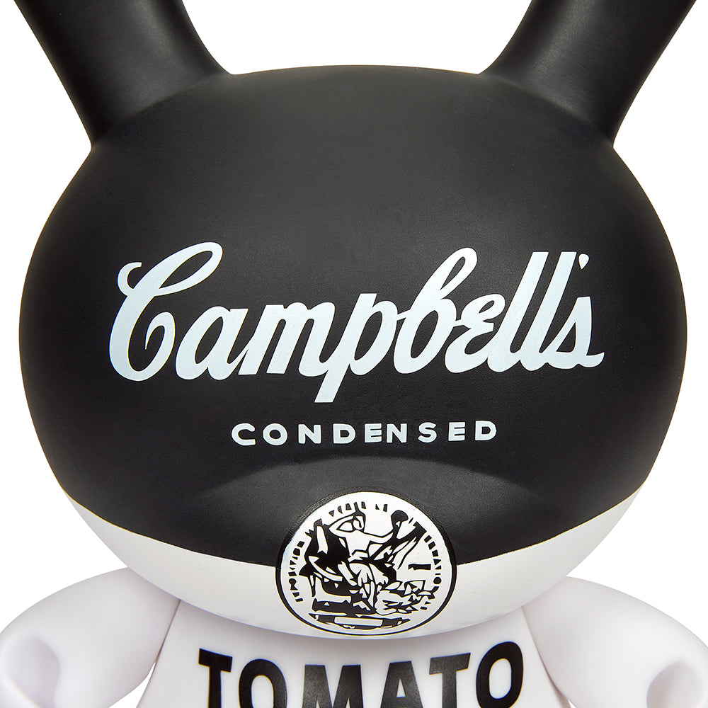 Andy Warhol 8" Campbell's Soup Masterpiece Dunny - Black and White Edition (Limited Edition of 500) (PRE-ORDER) - Kidrobot