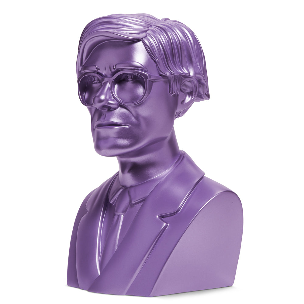Andy Warhol 12" The Bust Vinyl Art Sculpture - Lavender Edition (SDCC 2022 Exclusive) - Kidrobot - Shop Designer Art Toys at Kidrobot.com