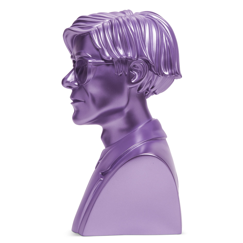 Andy Warhol 12" The Bust Vinyl Art Sculpture - Lavender Edition (SDCC 2022 Exclusive) - Kidrobot - Shop Designer Art Toys at Kidrobot.com
