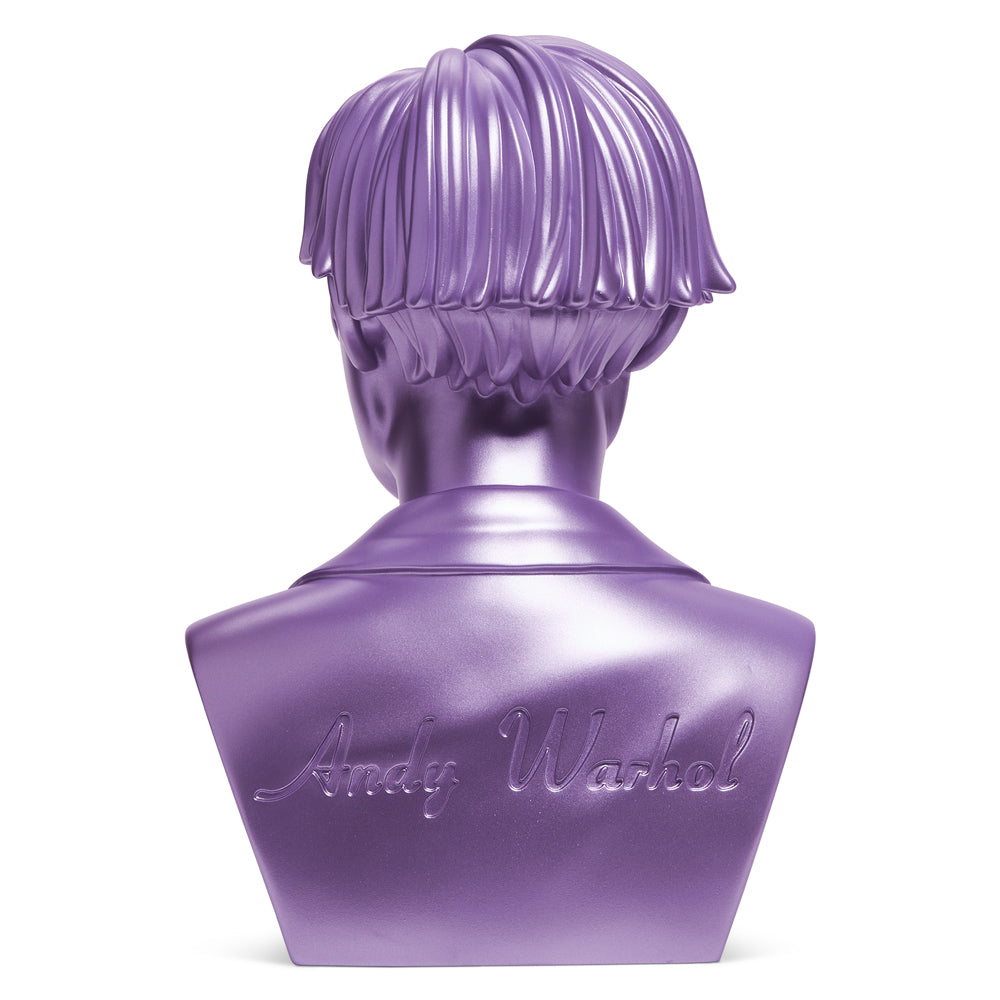 Andy Warhol 12" The Bust Vinyl Art Sculpture - Lavender Edition (SDCC 2022 Exclusive) - Kidrobot - Shop Designer Art Toys at Kidrobot.com
