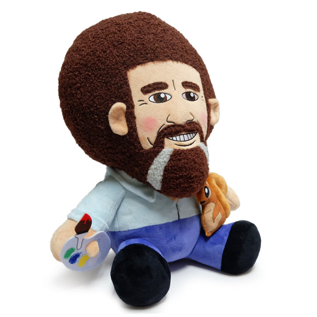 Bob Ross with Peapod the Squirrel HugMe Plush - Kidrobot - Designer Art Toys