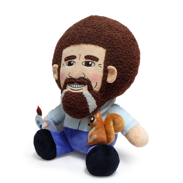 Bob Ross with Peapod the Squirrel HugMe Plush - Kidrobot - Designer Art Toys