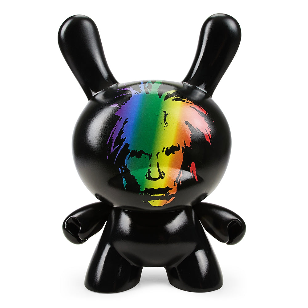 Andy Warhol Fright Wig Self-Portrait 8" Masterpiece Dunny Vinyl Figure - Rainbow Edition (SDCC 2022 Exclusive) - Kidrobot - Shop Designer Art Toys at Kidrobot.com