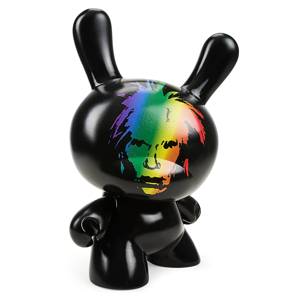 Andy Warhol Fright Wig Self-Portrait 8" Masterpiece Dunny Vinyl Figure - Rainbow Edition (SDCC 2022 Exclusive) - Kidrobot - Shop Designer Art Toys at Kidrobot.com