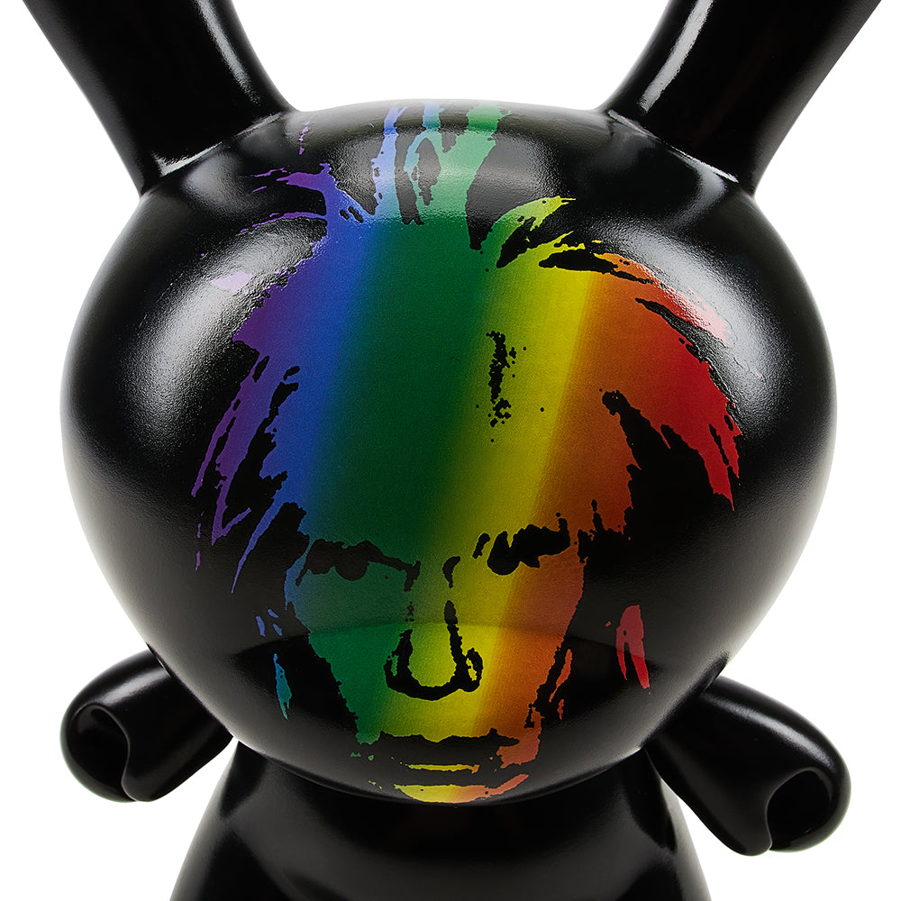 Andy Warhol Fright Wig Self-Portrait 8" Masterpiece Dunny Vinyl Figure - Rainbow Edition (SDCC 2022 Exclusive) - Kidrobot - Shop Designer Art Toys at Kidrobot.com