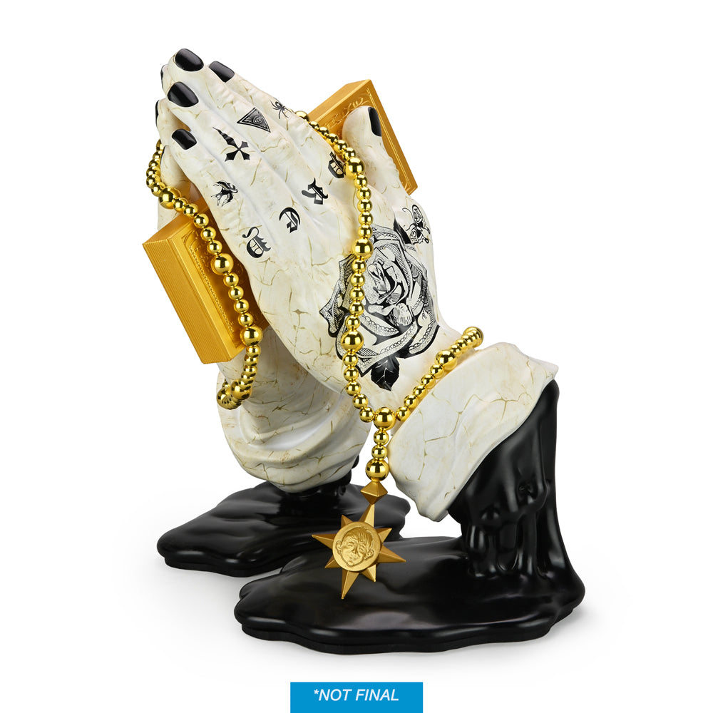 Let Us Prey 10" Vinyl Art Figure by Frank Kozik - Exclusive Tatted Marble Edition (PRE-ORDER) - Kidrobot - Designer Art Toys