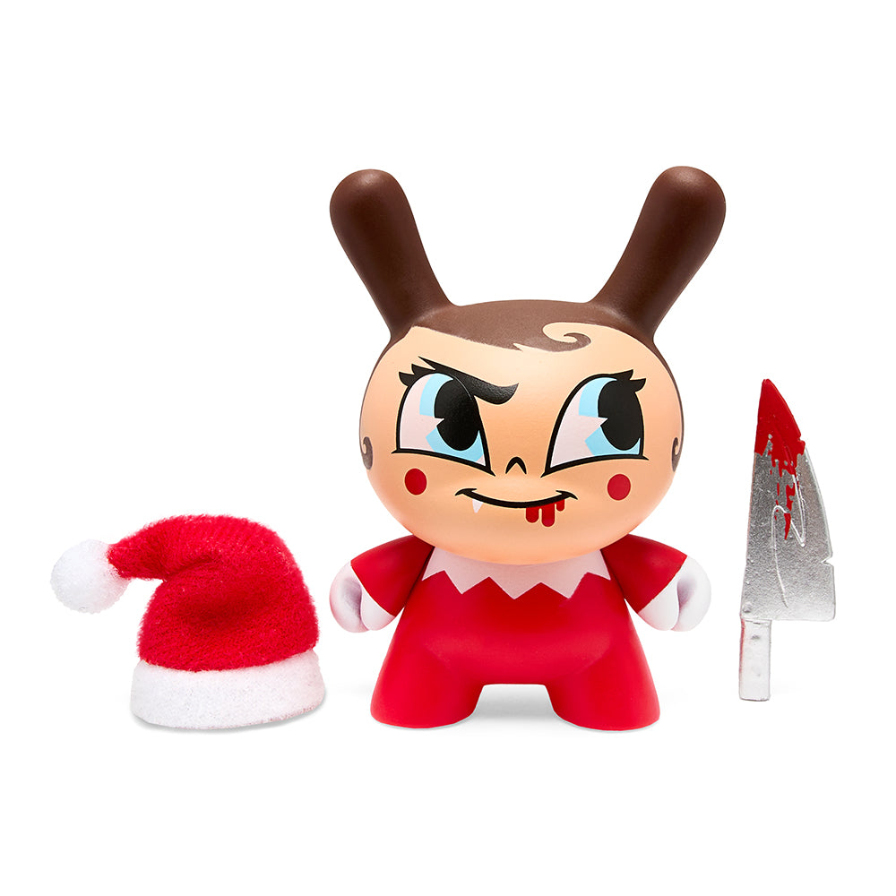2022 Holiday Dunny: Go Elf Yourself 3" Holiday Dunny - Evil Edition (Red) (PRE-ORDER) - Kidrobot - Shop Designer Art Toys at Kidrobot.com