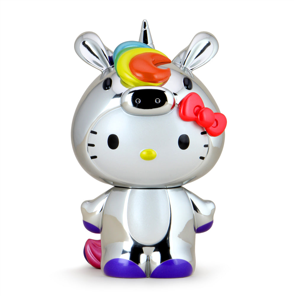 Hello Kitty® Unicorn 8" Vinyl Art Figure - NYCC Exclusive Chrome Edition (PRE-ORDER) - Kidrobot - Designer Art Toys