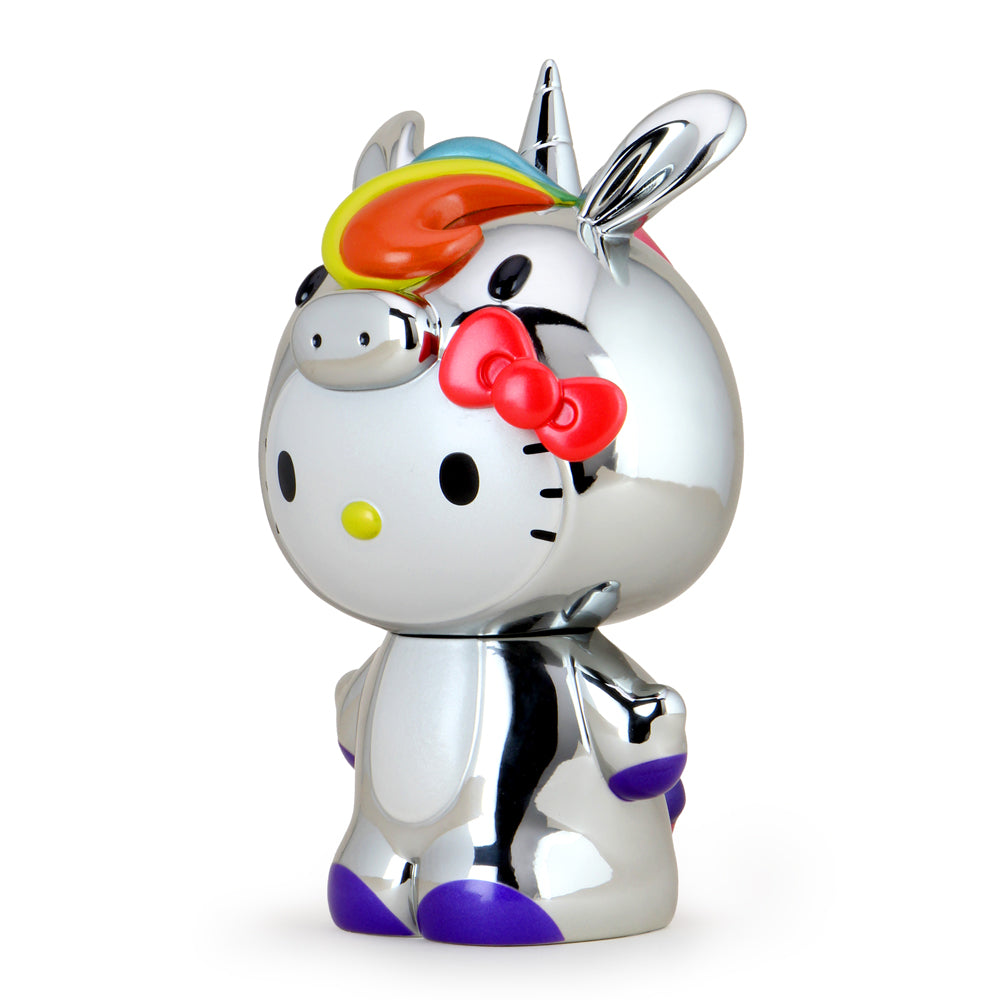 Hello Kitty® Unicorn 8" Vinyl Art Figure - NYCC Exclusive Chrome Edition (PRE-ORDER) - Kidrobot - Designer Art Toys