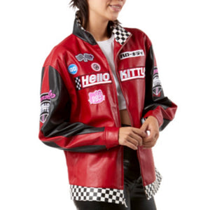 Hello Kitty® Tokyo Speed Red Moto Jacket by Kidrobot - Kidrobot