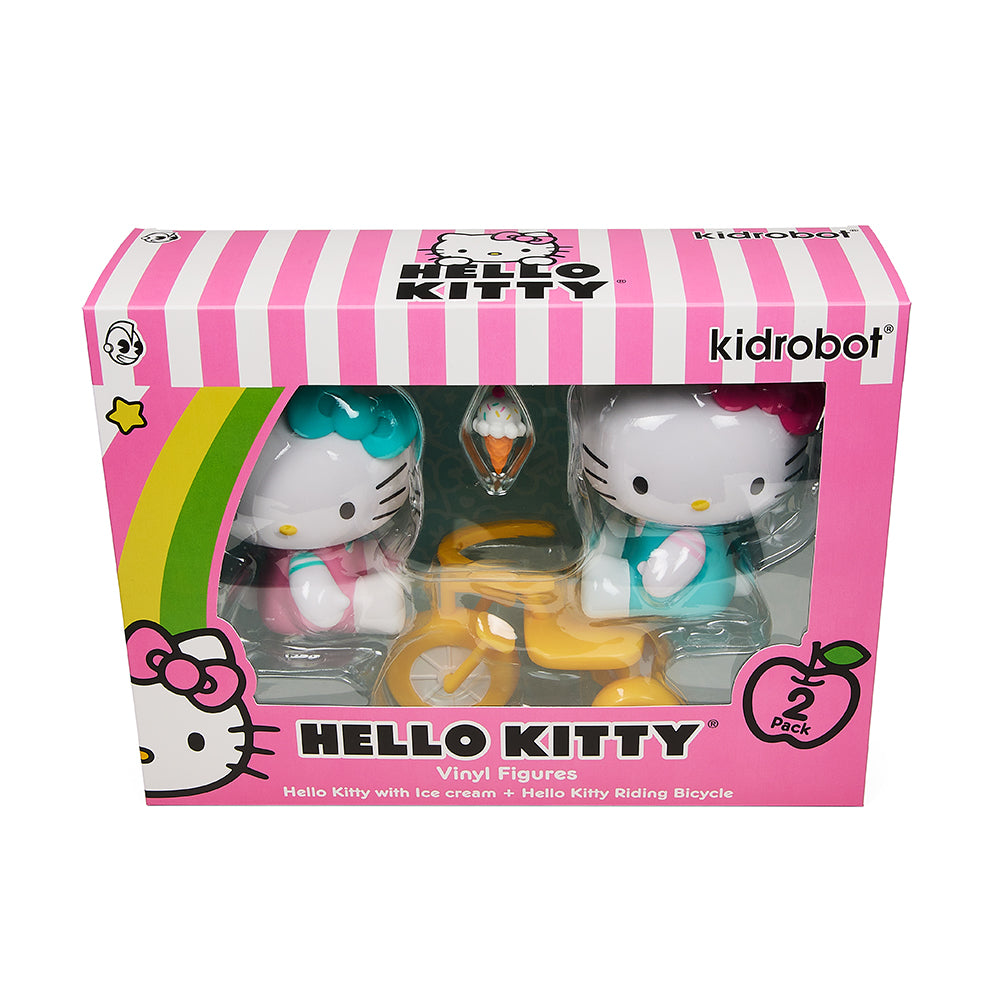 Hello Kitty® Tricycle and Ice Cream Play Theme 4.5” Vinyl Figure 2-Pack Set by Kidrobot - Kidrobot - Shop Designer Art Toys at Kidrobot.com