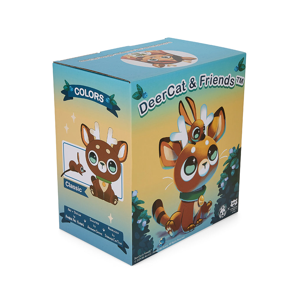 DeerCat & Friends™ Sitting DeerCat 7” Vinyl Art Figure by Amber Aki Huang – Exclusive Panda Edition (Limited Edition of 100) - Kidrobot - Shop Designer Art Toys at Kidrobot.com