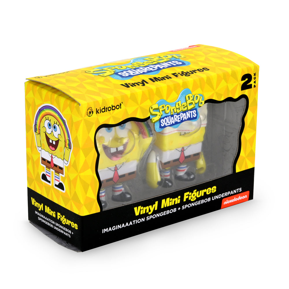 Imaginaaation SpongeBob SquarePants & SpongeBob UnderPants Vinyl Figure 2-Pack - Kidrobot - Shop Designer Art Toys at Kidrobot.com