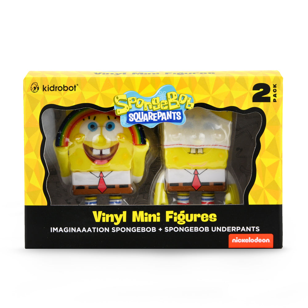Imaginaaation SpongeBob SquarePants & SpongeBob UnderPants Vinyl Figure 2-Pack - Kidrobot - Shop Designer Art Toys at Kidrobot.com