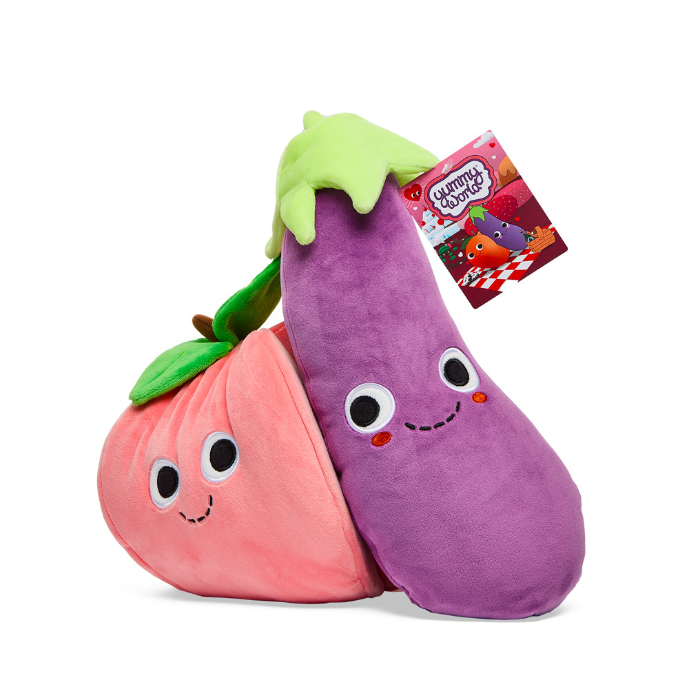 Yummy World Earnest Eggplant & Georgia Peach Plush 2-Pack - Kidrobot - Shop Designer Art Toys at Kidrobot.com