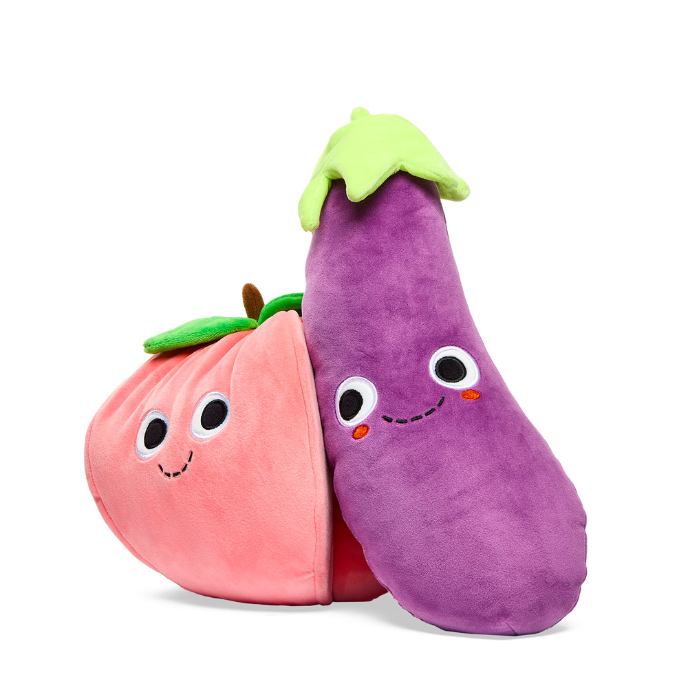 Yummy World Earnest Eggplant & Georgia Peach Plush 2-Pack - Kidrobot - Shop Designer Art Toys at Kidrobot.com