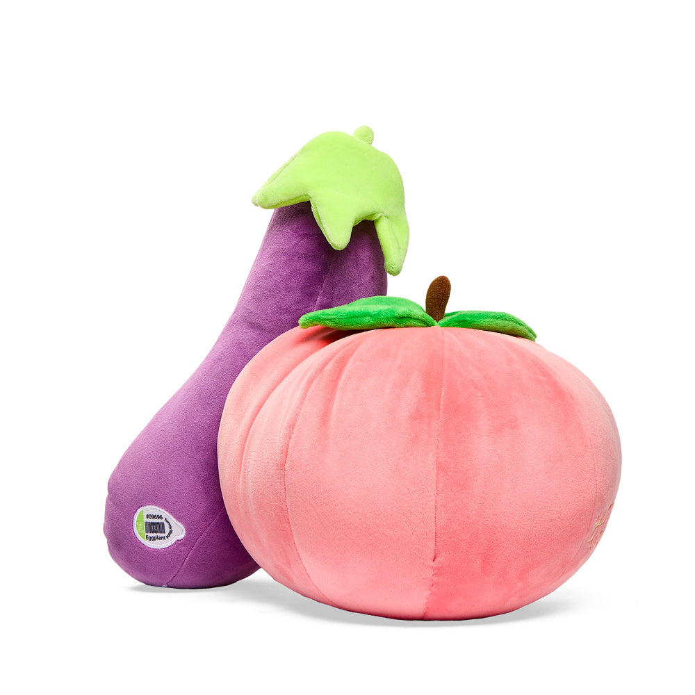 Yummy World Earnest Eggplant & Georgia Peach Plush 2-Pack - Kidrobot - Shop Designer Art Toys at Kidrobot.com