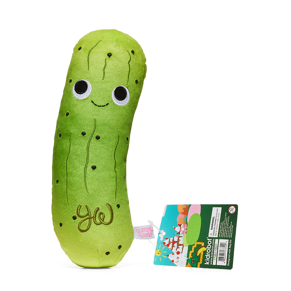 Yummy World Crunchy Pickle in a Bag 10" Interactive Plush (PRE-ORDER) - Kidrobot - Shop Designer Art Toys at Kidrobot.com
