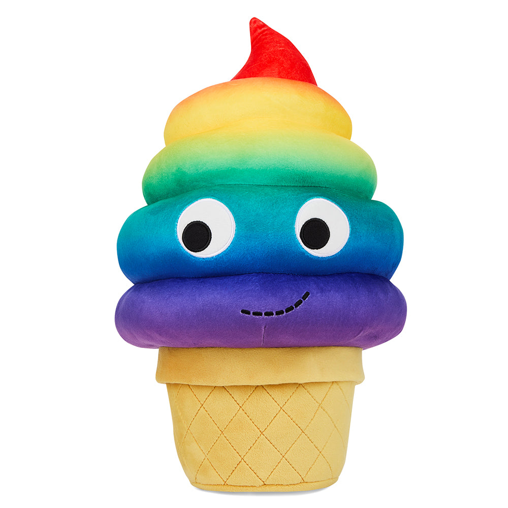 Yummy World Rainbow Soft Serve Sally Ice Cream Cone Plush - Kidrobot - Shop Designer Art Toys at Kidrobot.com