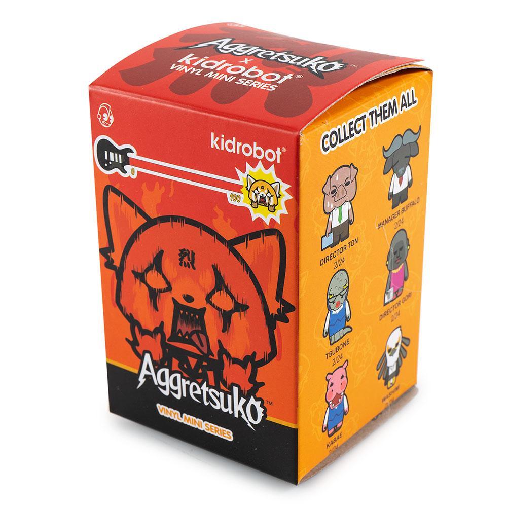 Sanrio Aggretsuko blind box mini series figure by Kidrobot, vinyl collectible toy with detailed design and vibrant colors.