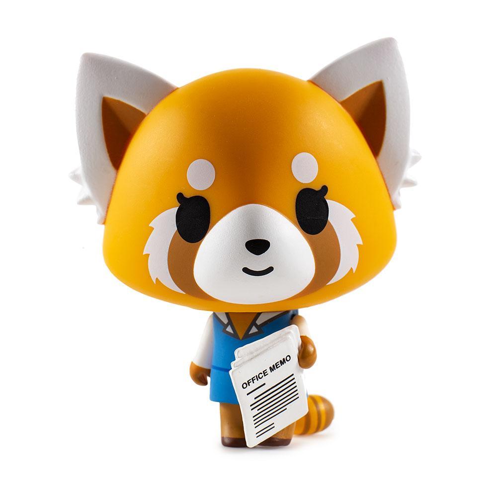 Aggretsuko blind box mini series vinyl figure by Kidrobot and Sanrio, featuring collectible character in sealed packaging.
