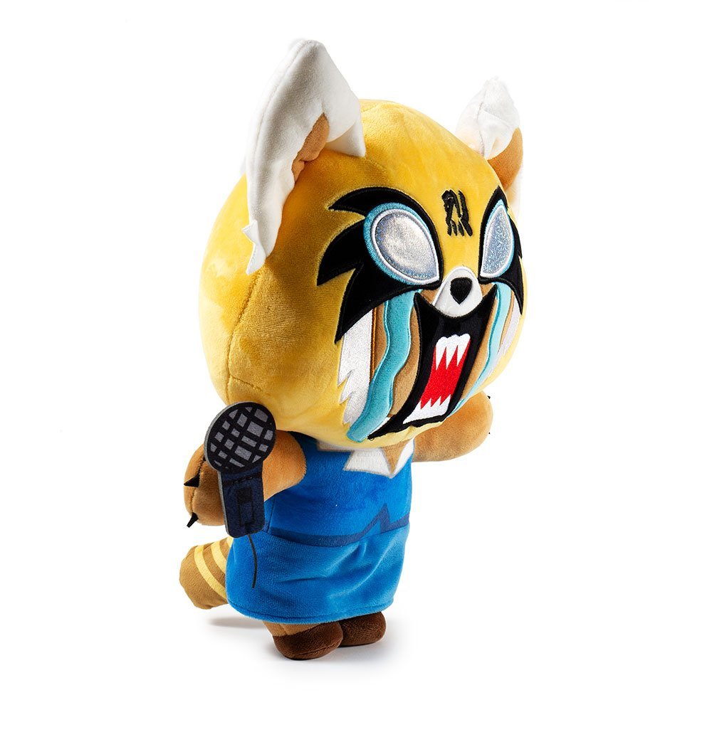 Aggretsuko Rage HugMe Shake Action vibrating plush by Sanrio featuring Aggretsuko character with a soft, cuddly design and expressive face.