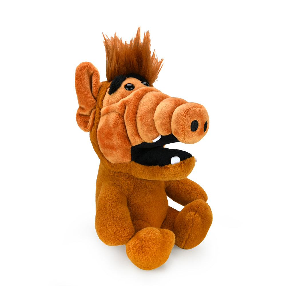Soft ALF 8-inch Phunny plush toy by Kidrobot, featuring a cuddly, detailed plush character with expressive eyes and textured fur.