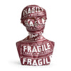 Andy Warhol 12-inch bust vinyl art sculpture, fragile edition, limited to 200, showcasing a stylized portrait in vibrant colors.