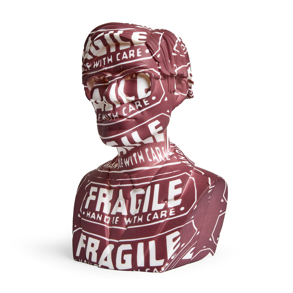 Andy Warhol 12-inch bust vinyl art sculpture from the Fragile Limited Edition of 200, showcasing Warhol's signature pop art style.