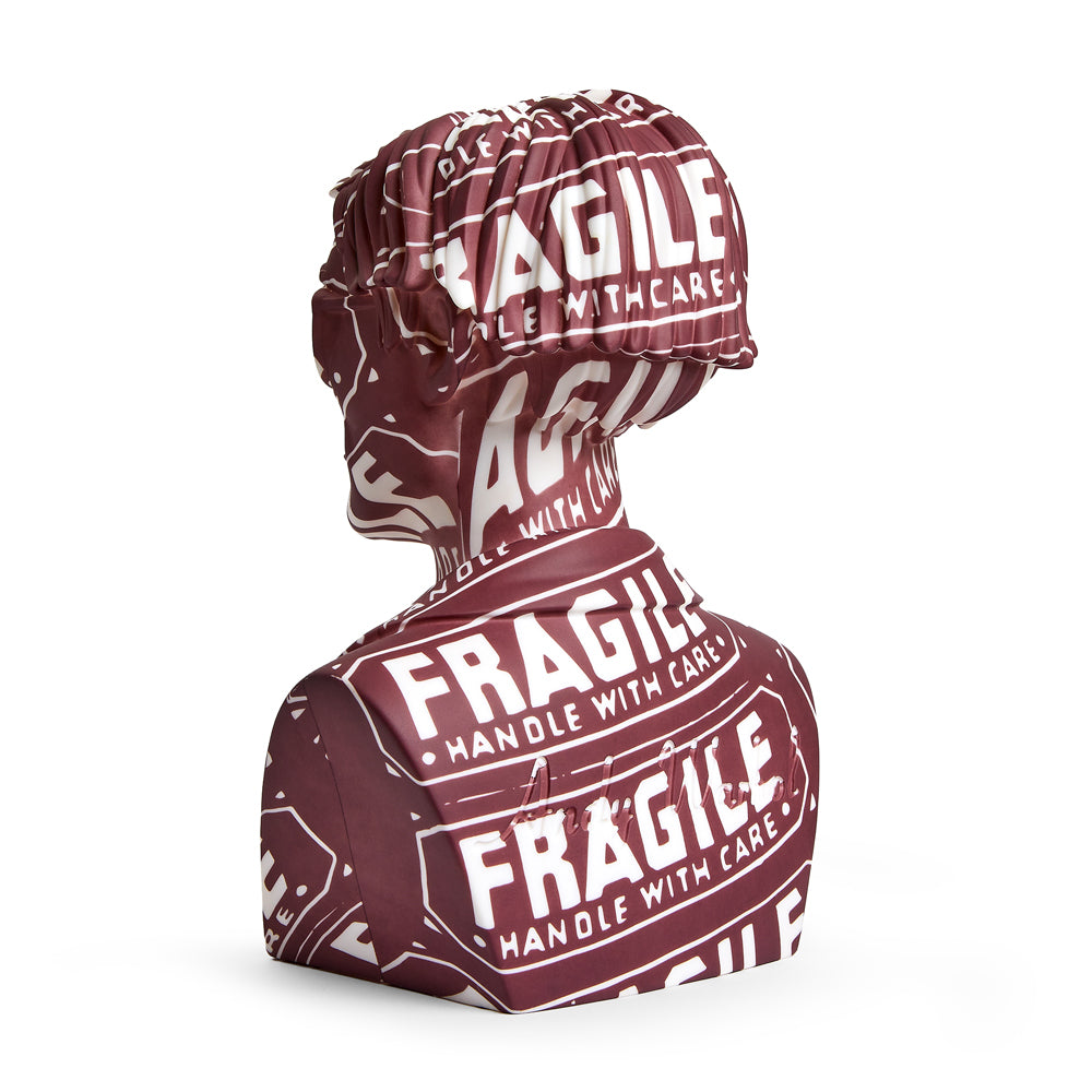 Andy Warhol 12-inch bust vinyl art sculpture from the Fragile Limited Edition, showcasing Warhol’s iconic art figure.