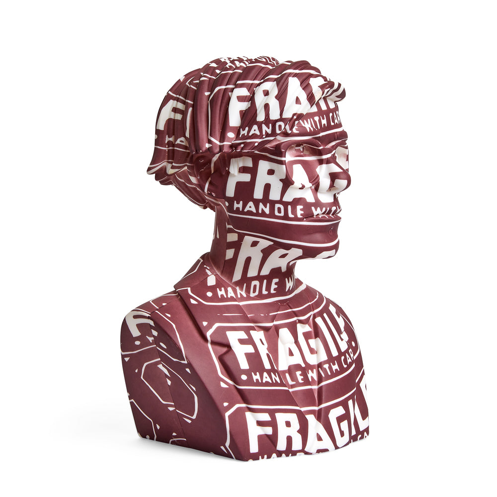 Andy Warhol 12-inch bust vinyl art sculpture from the Fragile Limited Edition, showing the iconic pop art style and detailed craftsmanship.