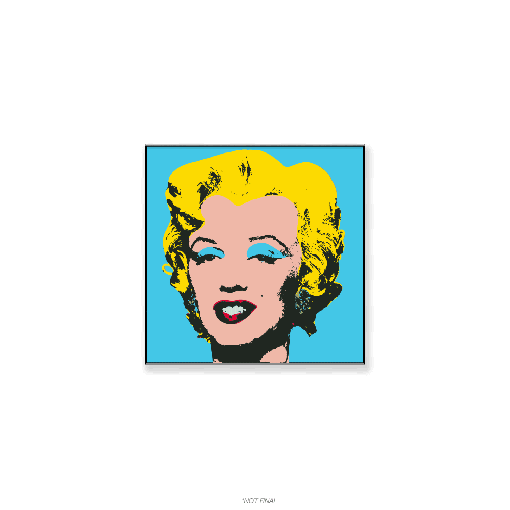 Andy Warhol Deluxe Enamel Pin by Kidrobot featuring a banana design with a swivel peel detail.