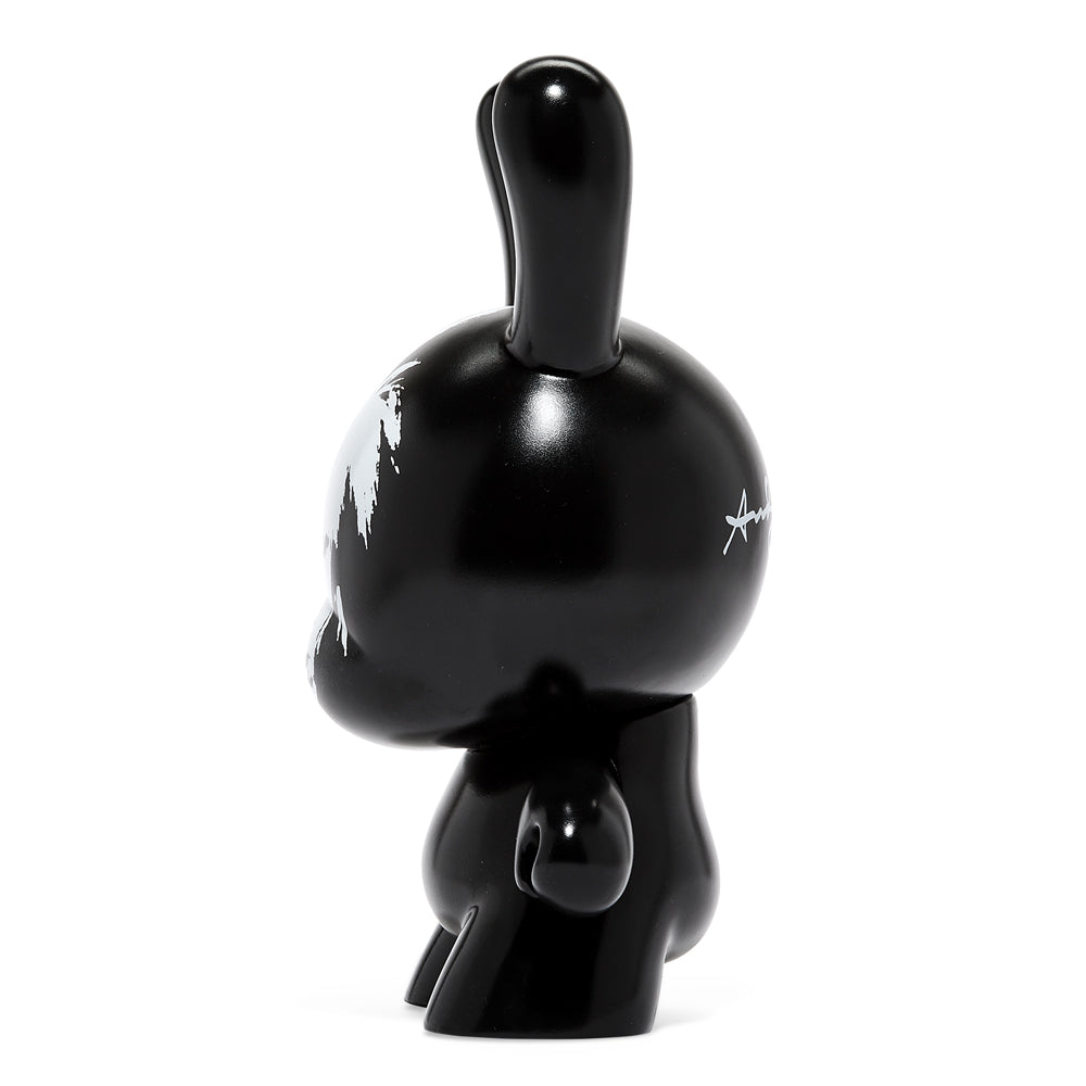 Andy Warhol Fright Wig Self-Portrait 8" Dunny in monochrome edition, featuring detailed design and iconic art style.
