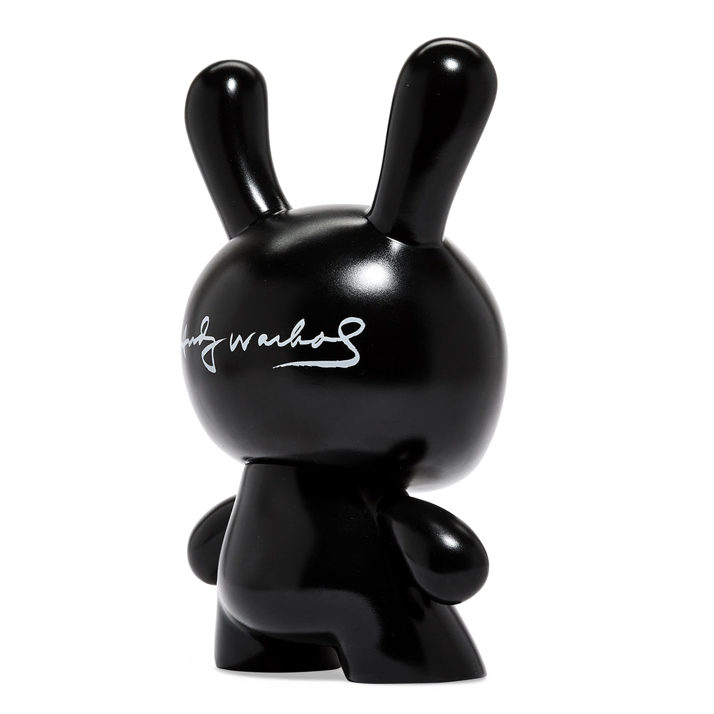Andy Warhol Fright Wig Self-Portrait 8" Dunny Monochrome Edition collectible figure with bold design and unique artistic style.