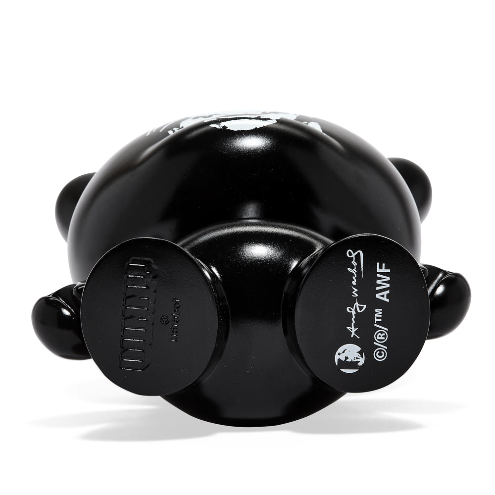 Andy Warhol Fright Wig Self-Portrait 8-inch Dunny in monochrome edition, featuring Warhol-inspired design on a collectible vinyl toy.