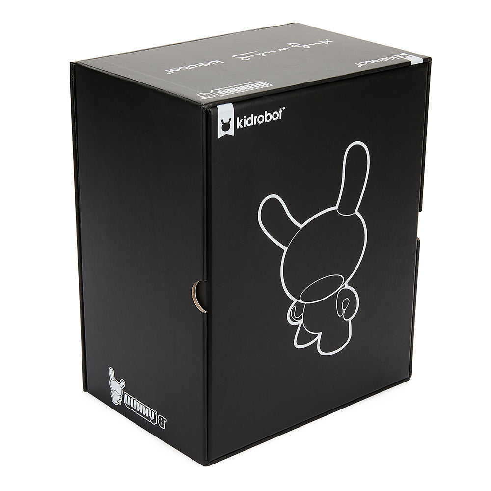 Andy Warhol Fright Wig Self-Portrait 8" Dunny in monochrome edition, featuring detailed design and bold artistic style.