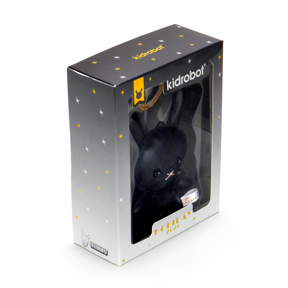 Flat Bonnie Annual Holiday Dunny 5-inch plush ornament in Dreamy Edition, featuring soft fabric and festive holiday design.