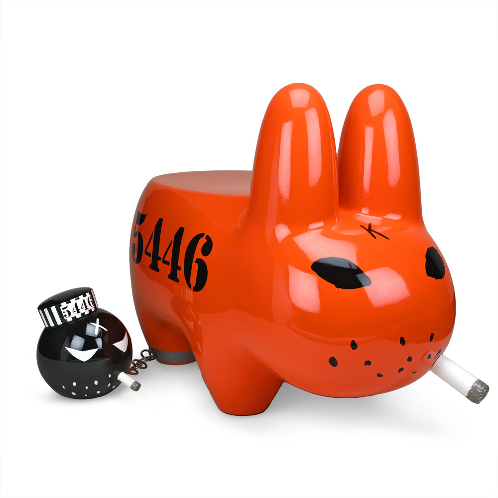 Fiberglass Art Giant Buddies 4 Lyfe Smorkin' Labbit Stool by Kidrobot featuring a playful, cartoon-style Labbit design.