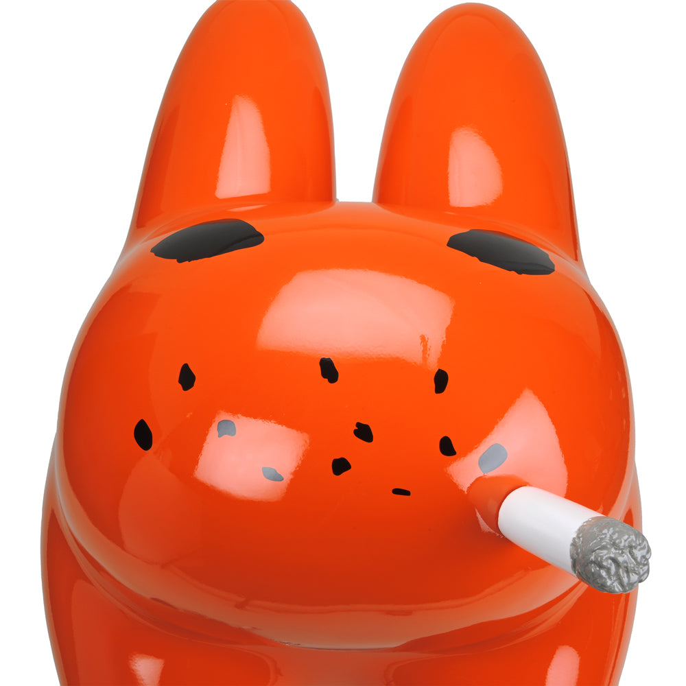Kidrobot Art Giant Buddies 4 Lyfe Smorkin' Labbit fiberglass stool with colorful Smorkin' Labbit design, limited edition collectible seat