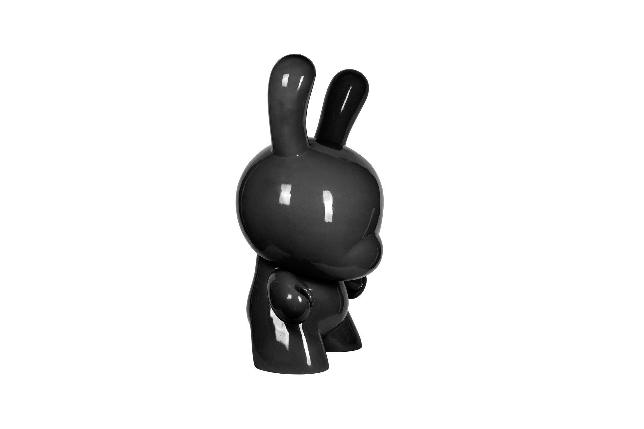 Red 4-foot Dunny art sculpture by Kidrobot, featuring bold, colorful design and a large, playful cartoon-style figure.