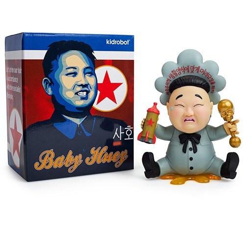Baby Huey 8-inch art figure by Frank Kozik, gray vinyl plastic sculpture featuring detailed cartoon-style design.