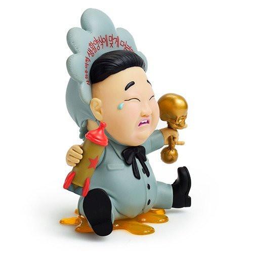 Baby Huey 8-inch art figure by Frank Kozik, gray vinyl sculpture featuring detailed cartoon character design.