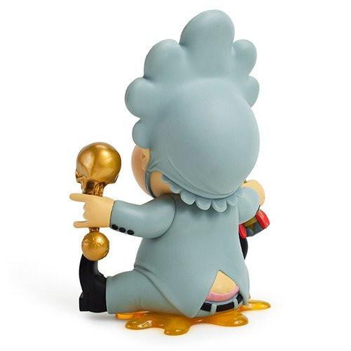 Gray vinyl Baby Huey 8-inch art figure by Frank Kozik, featuring detailed sculpting and a playful cartoon character design.