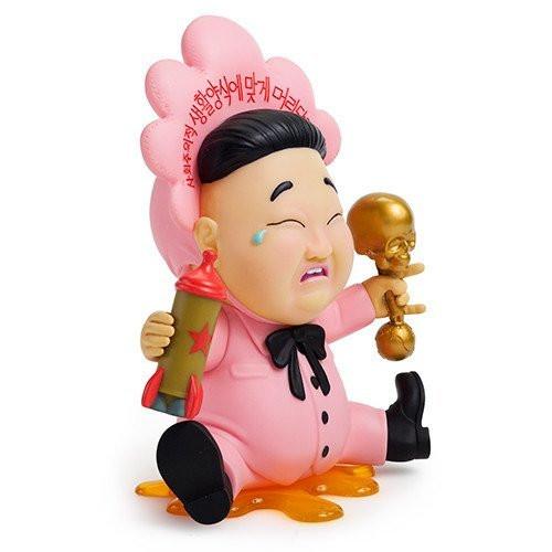 Baby Huey 8-inch art figure by Frank Kozik, gray vinyl sculpture with detailed features and collectible design.