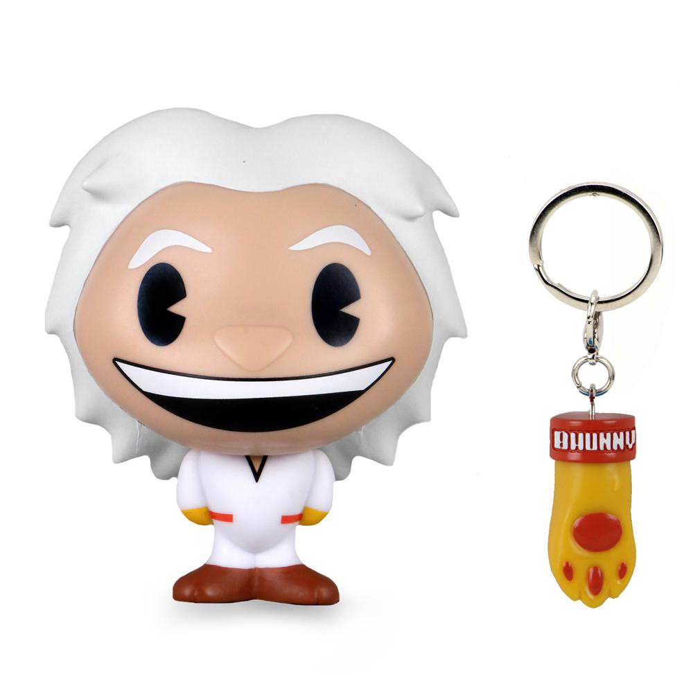 Back to the Future Doc Brown BHUNNY 4-inch vinyl figure featuring detailed design and vibrant colors.