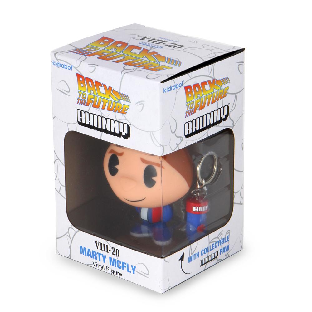 Back to the Future Marty McFly BHUNNY 4-inch vinyl figure from the Back to the Future collection, featuring Marty in iconic pose.