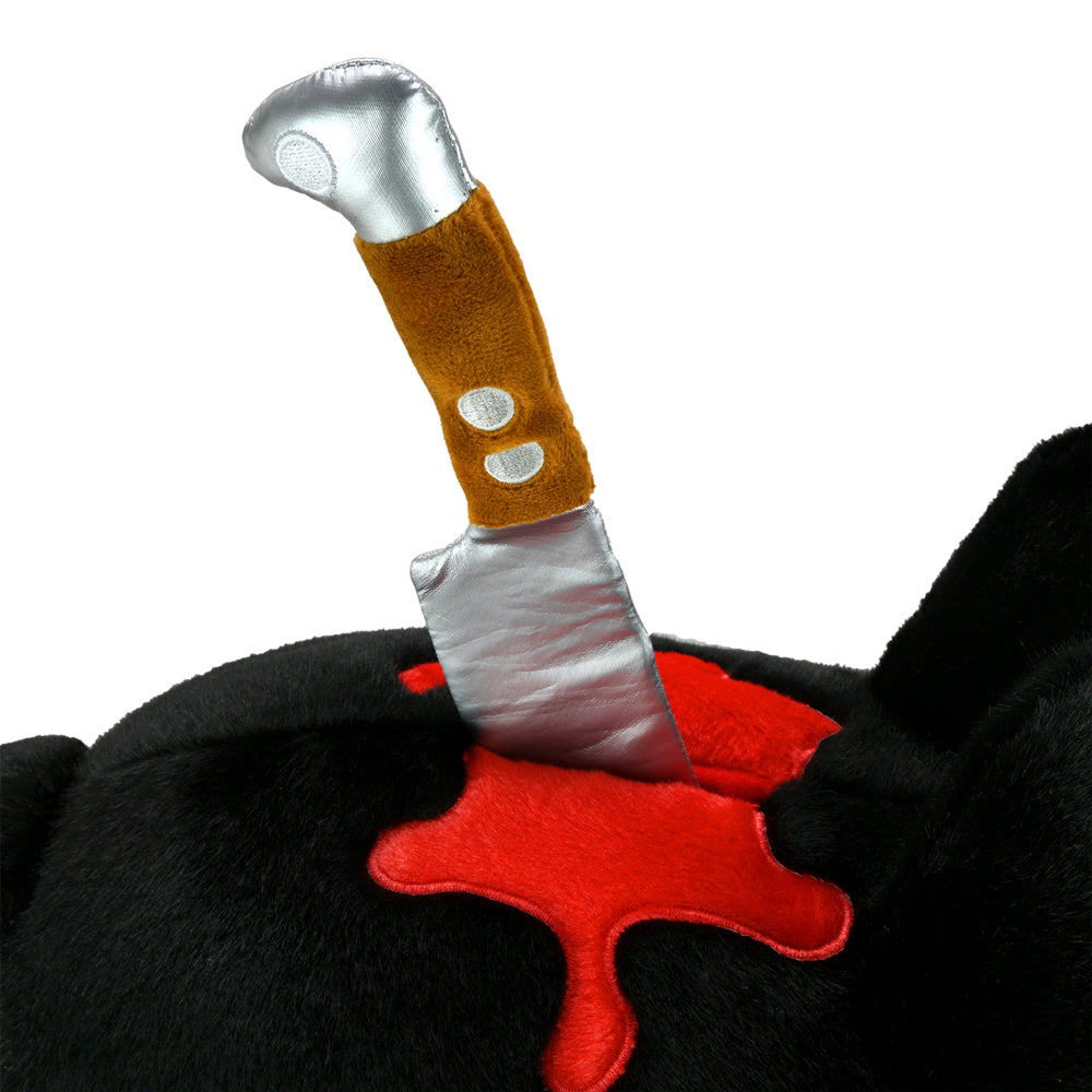 Black edition Backstab Smorkin Labbit 14-inch plush toy from Labbit, featuring a soft, detailed plush design.