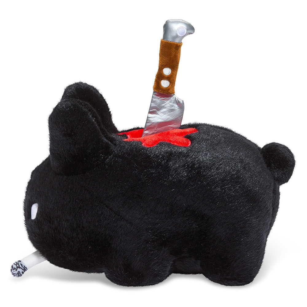 Black edition Backstab Smorkin Labbit 14-inch plush toy with detailed features and soft fabric, by Labbit.