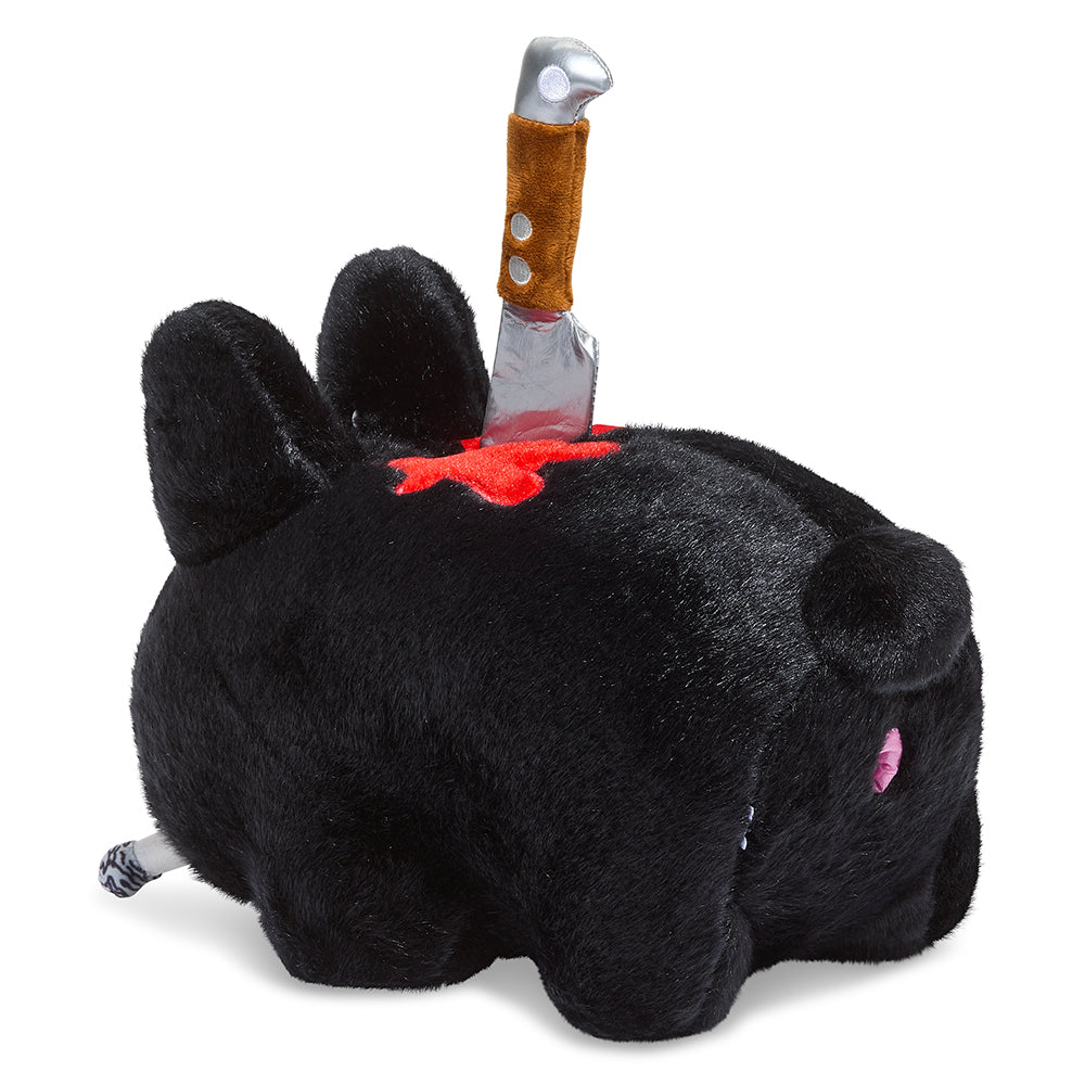 Black Edition Backstab Smorkin Labbit 14-inch plush toy from Labbit, featuring a soft, detailed black plush design.