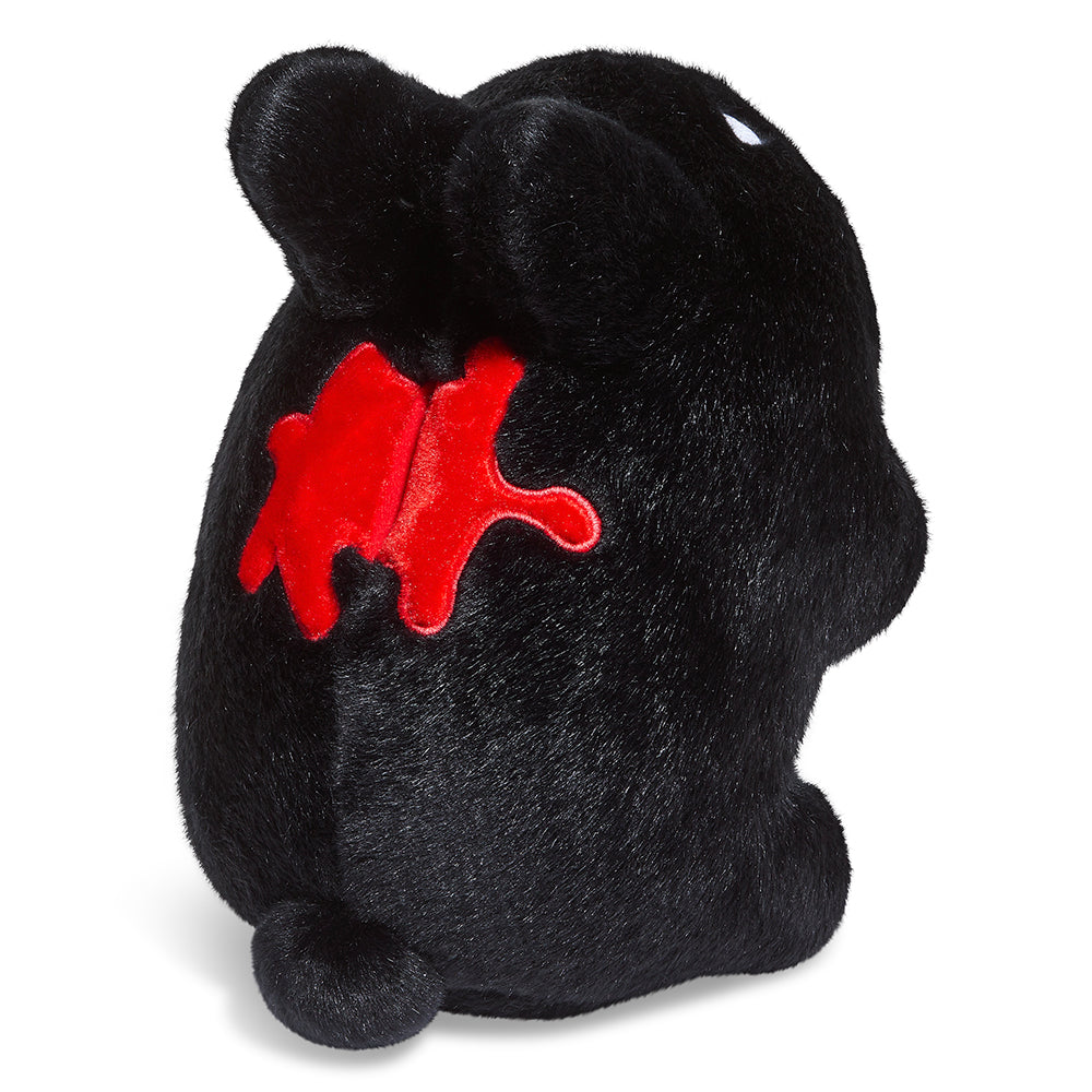 Black edition Backstab Smorkin Labbit 14-inch plush toy from Labbit featuring a playful, detailed design with soft fabric.